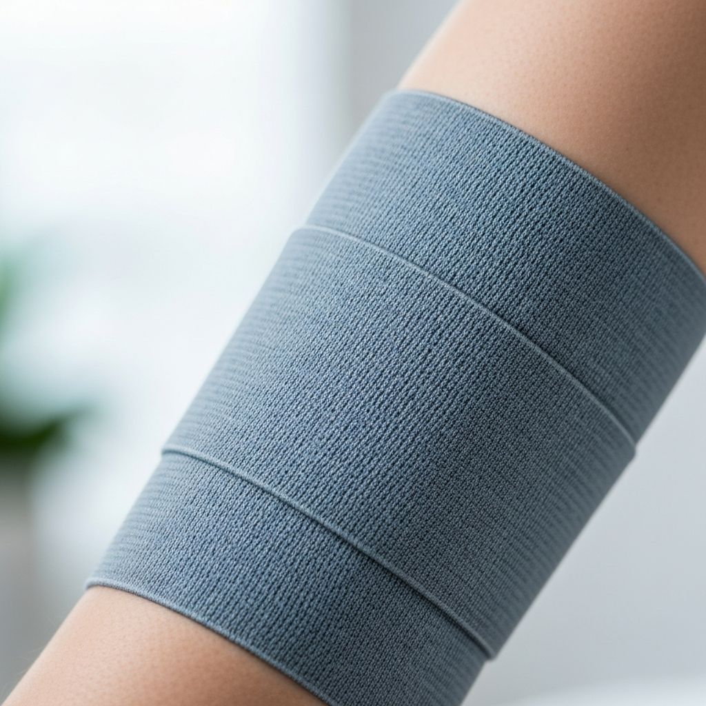 Bandes de Contention Élastiques - Rouleau 10cm x 4.5m, compression progressive classe 2, latex sans allergie, réutilisables, système de fixation intégré